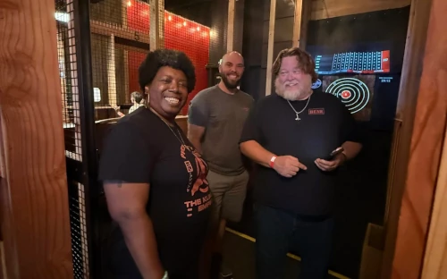 Team Building and Company Events at axe throwing bar near Olympia, Washington